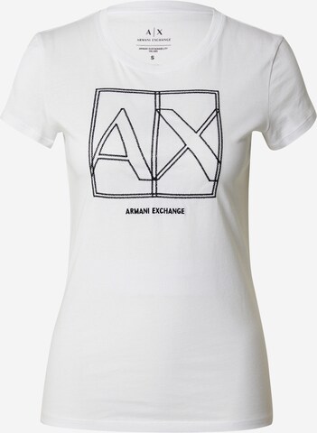 T-shirt ARMANI EXCHANGE en blanc : devant