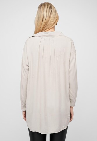 Cloud5ive Bluse 'Vokuhila' in Grau