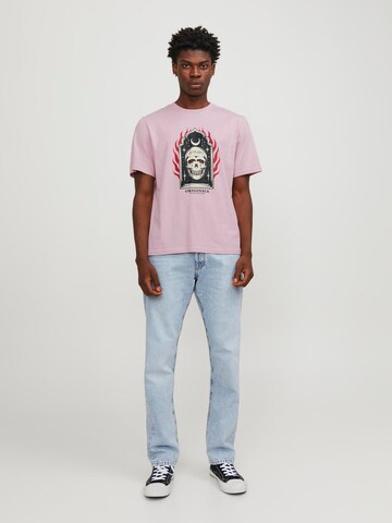 JACK & JONES T-shirt 'HEAVENS' i rosa