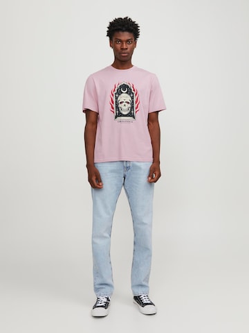 JACK & JONES T-Shirt 'HEAVENS' in Pink