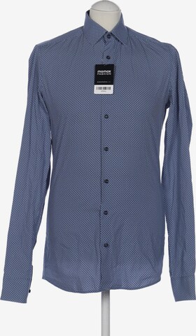 OLYMP Button Up Shirt in S in Blue: front