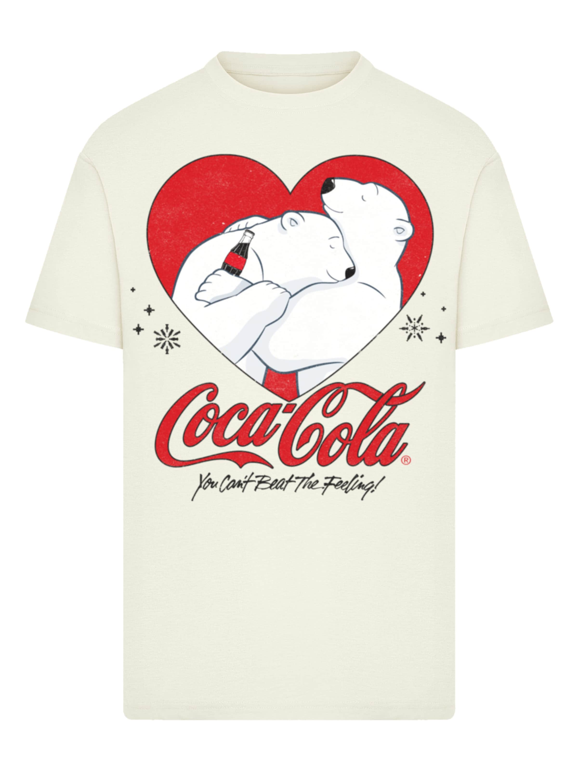 F4NT4STIC Shirt 'Coca Cola Hugging Bears' in Beige: front