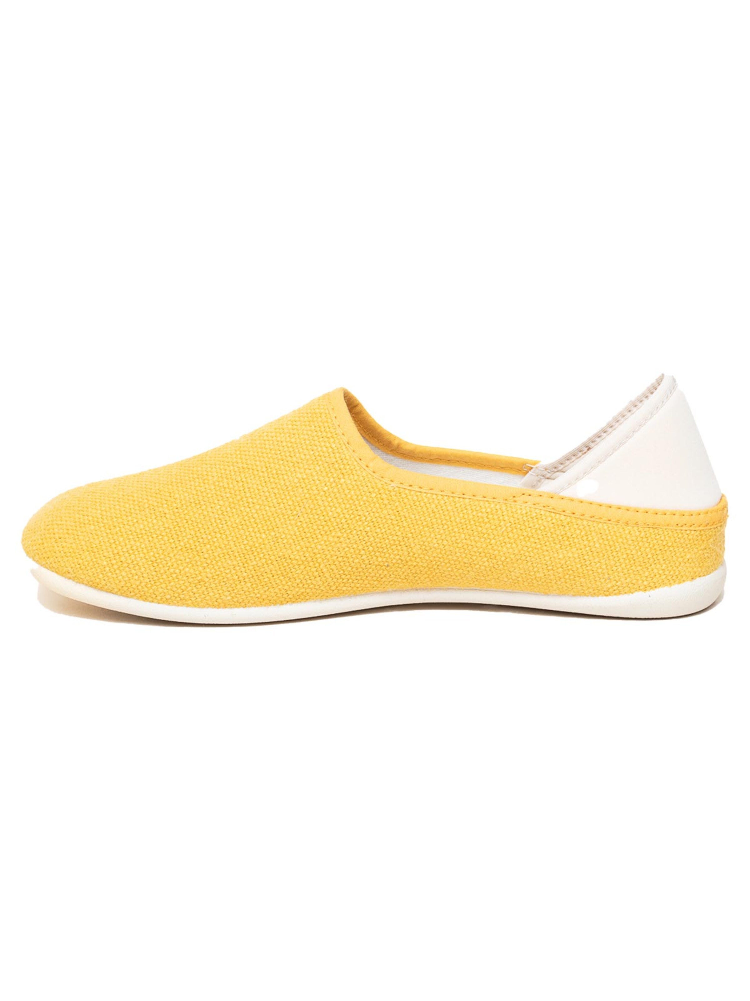 Gottstein Slipper 'Linen Slip-On' in Yellow