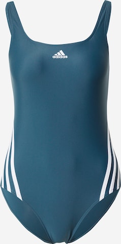 ADIDAS SPORTSWEAR - Bustier Bañador de natación '3-Stripes' en azul: frente