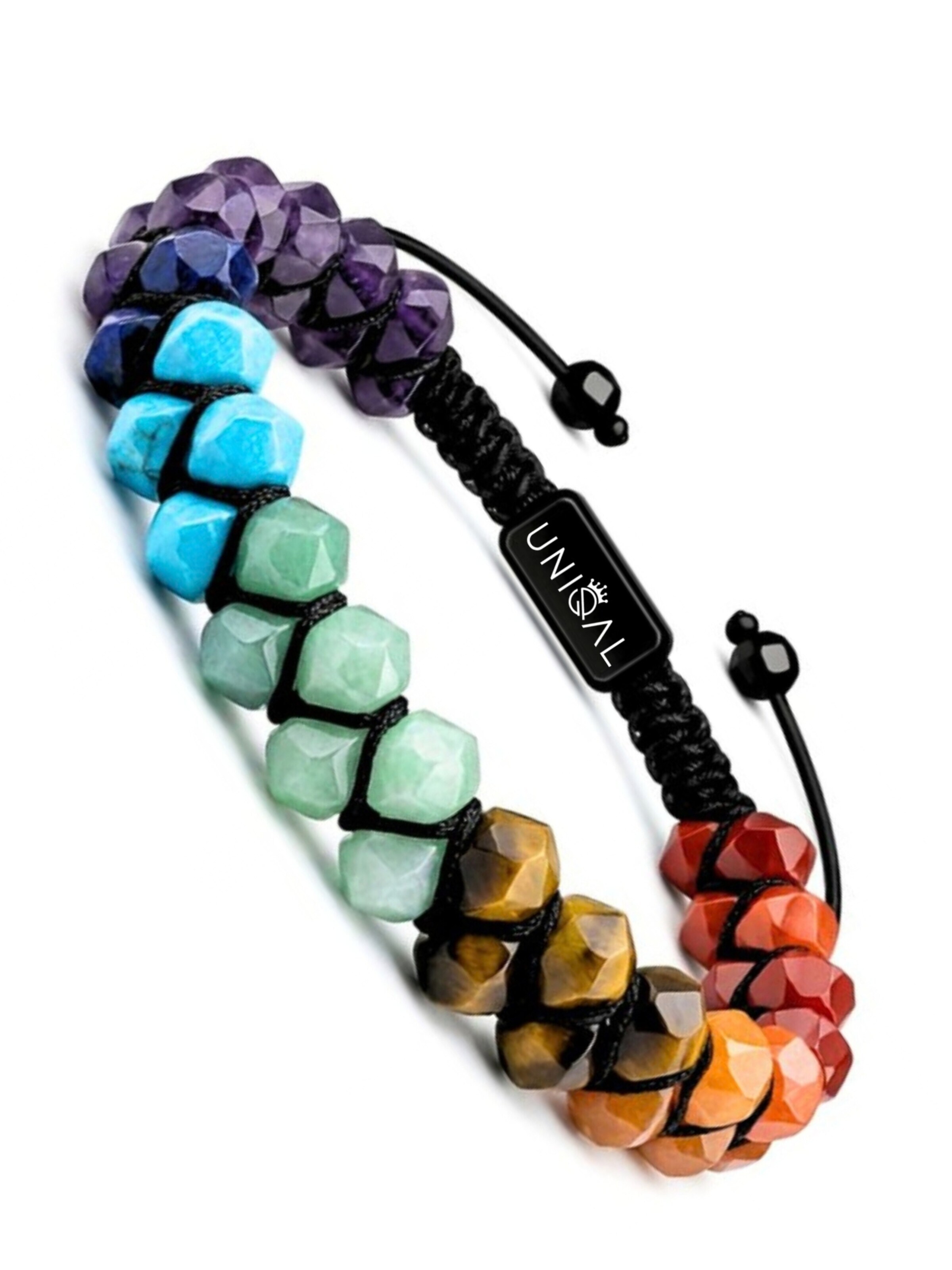 UNIQAL Bracelet '8 CHAKRA STEINE' in Mixed colors: front