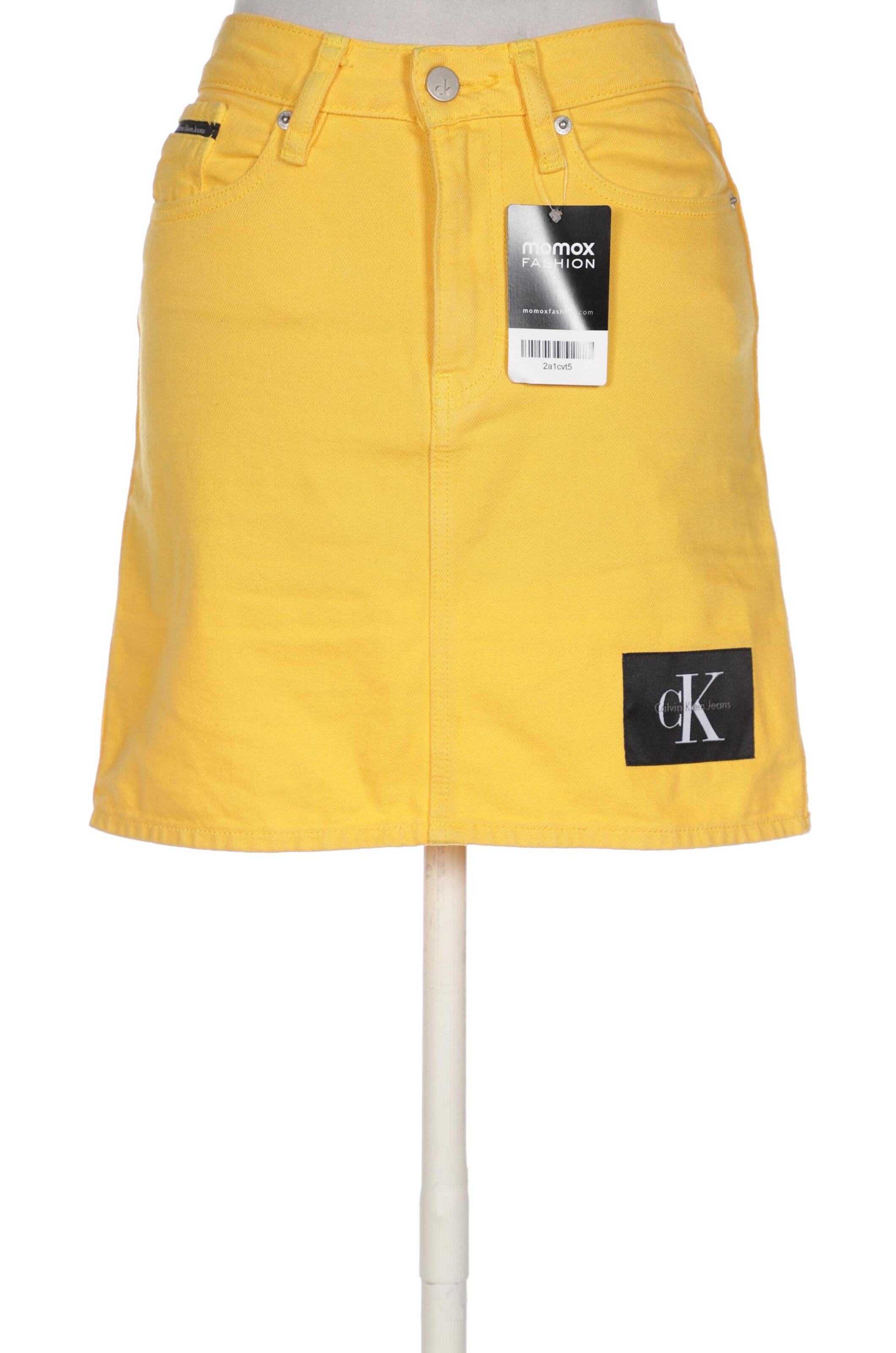 Calvin Klein Jeans Skirt in XXS in Yellow: front