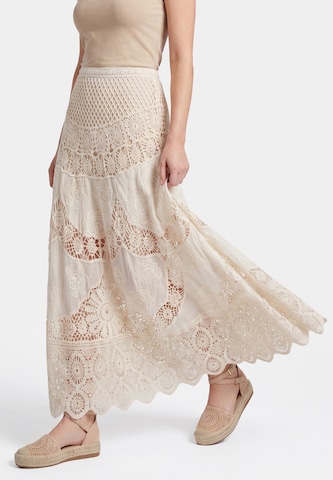 Jupe usha FESTIVAL en beige : devant