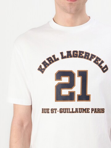 balta Karl Lagerfeld Marškinėliai