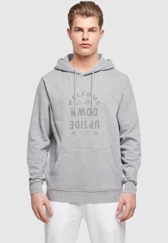 ABSOLUTE CULT Sweatshirt 'Stranger Things - Welcome To Upside Down' in Grijs: voorkant