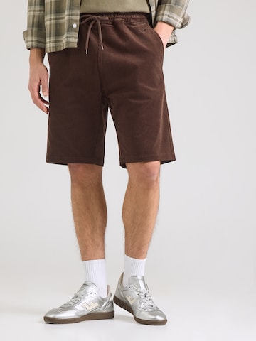 Iriedaily Loosefit Παντελόνι 'Corvin' σε καφέ: μπροστά