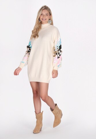 IZIA - Vestido de punto en blanco