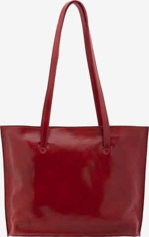 Borsa a spalla 'Borsa a Spalla Donna Pelle Vera Vacchetta - Chiusura Zip Made in Italy' di I Fratelli in rosso: frontale