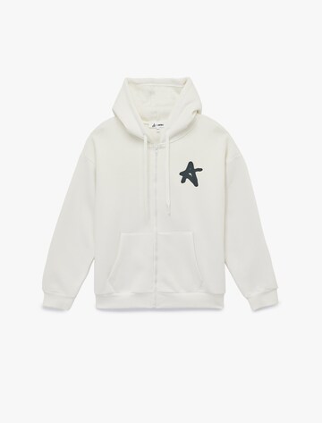 Koton Zip-Up Hoodie in Beige
