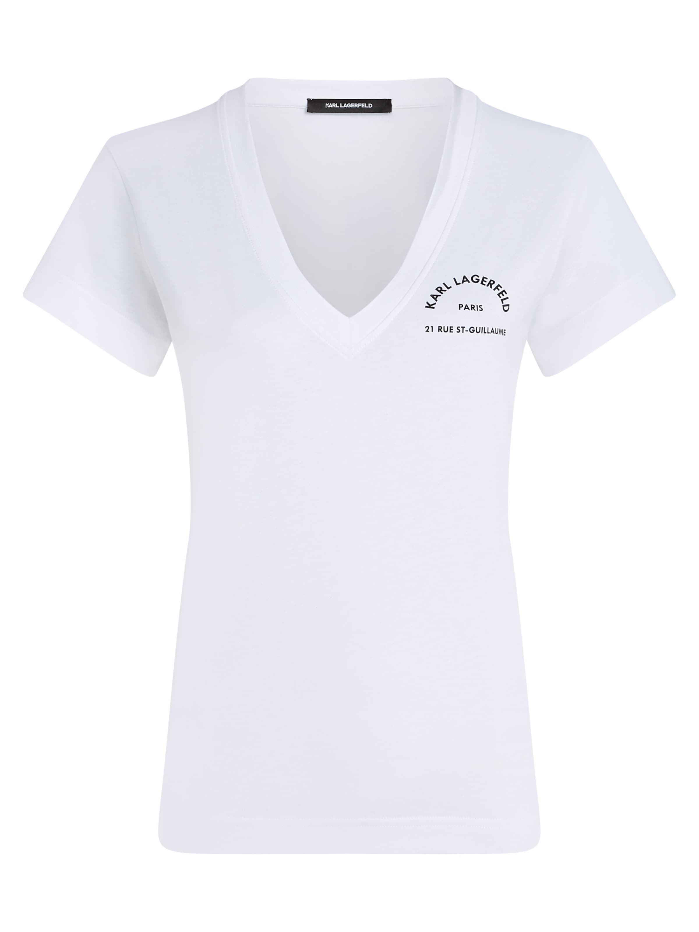 Maglietta 'Rue St-Guillaume' di Karl Lagerfeld in bianco: frontale
