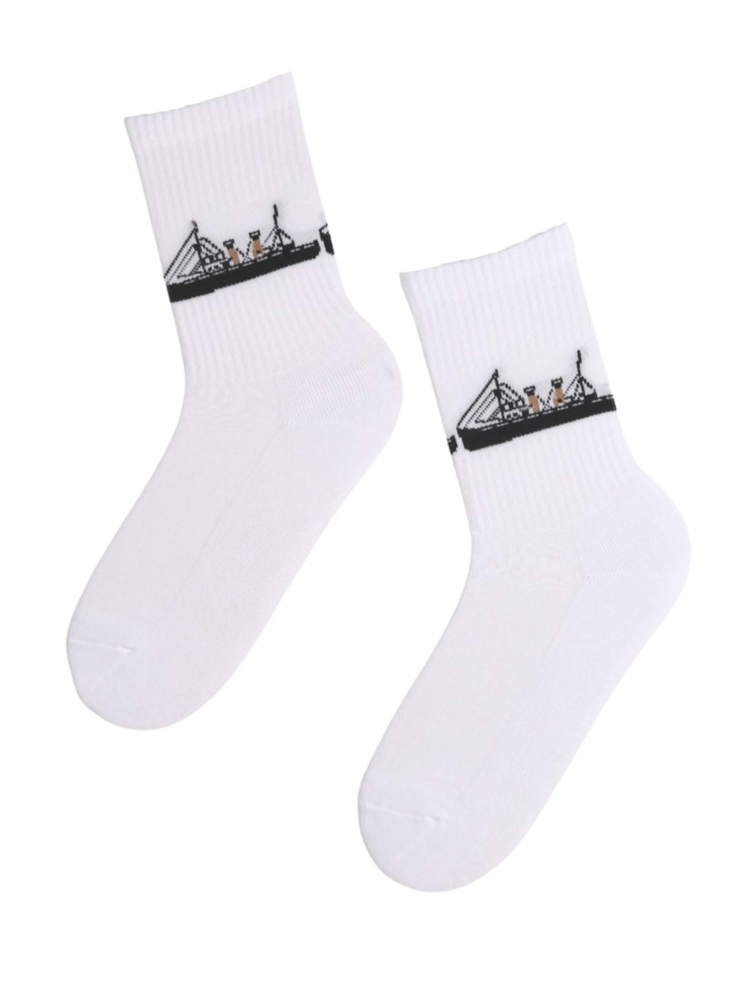 Chaussettes 'SUUR TÕLL' Sokisahtel en blanc