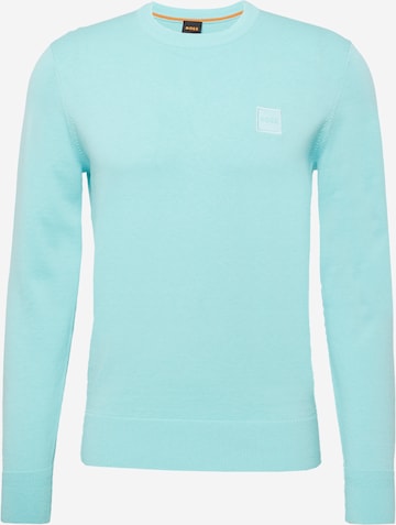 BOSS Orange Sweater 'Kanovano' in Blue: front