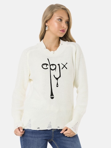 CIPO & BAXX Trui in Wit: voorkant