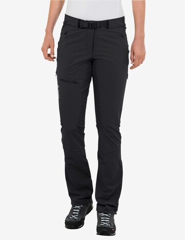 VAUDE Regular Outdoor Pants 'Badile II' in Black: front