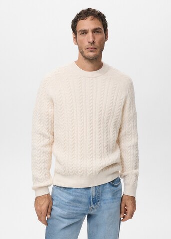 MANGO MAN Pullover in Beige: Vorderseite