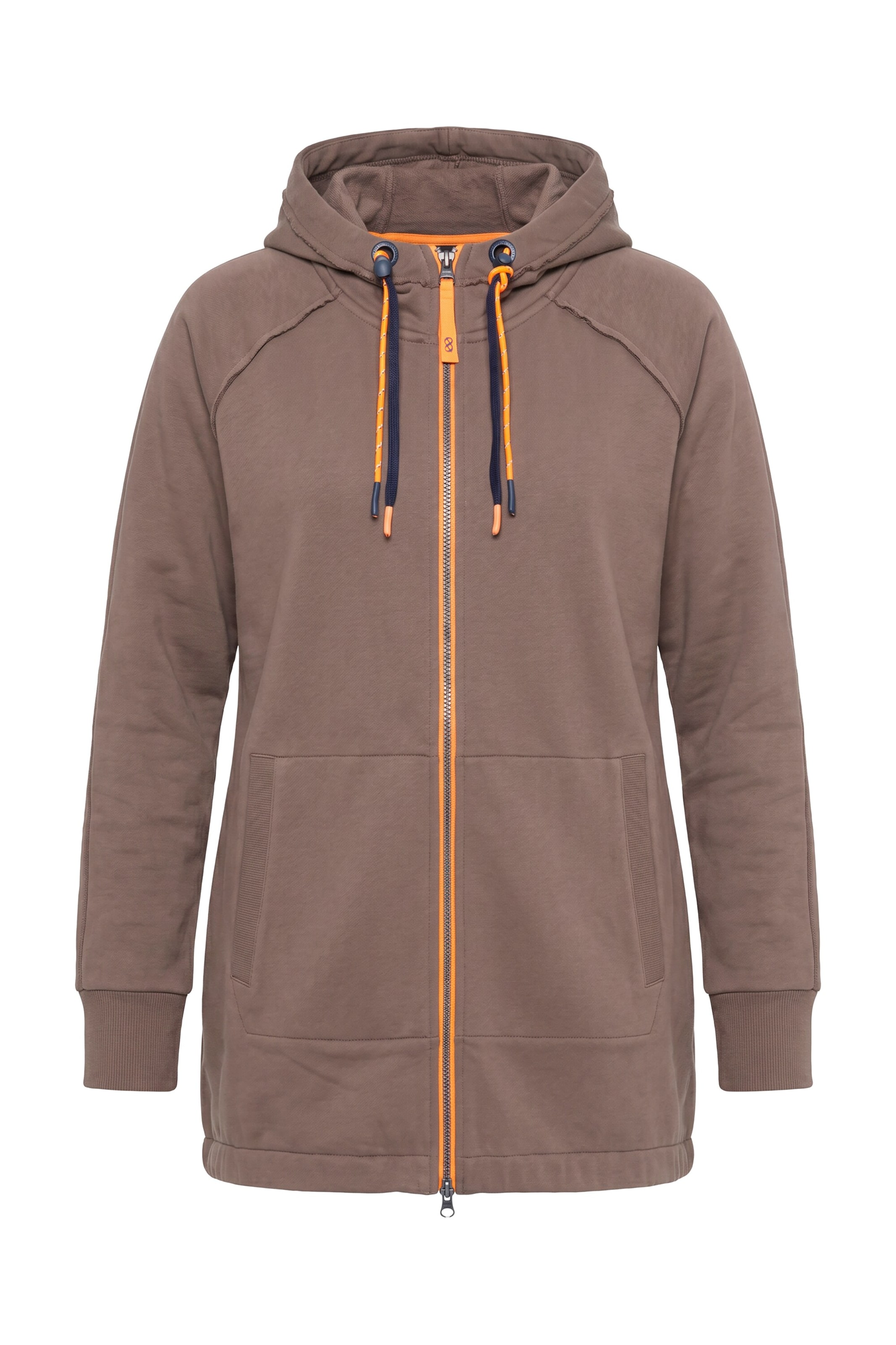 LAURASØN Sweatjacke in Braun: Vorderseite
