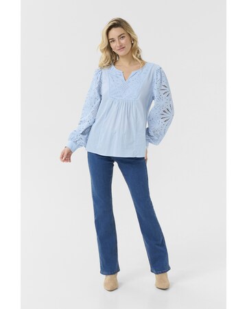 Cream Blouse 'Diana' in Blue