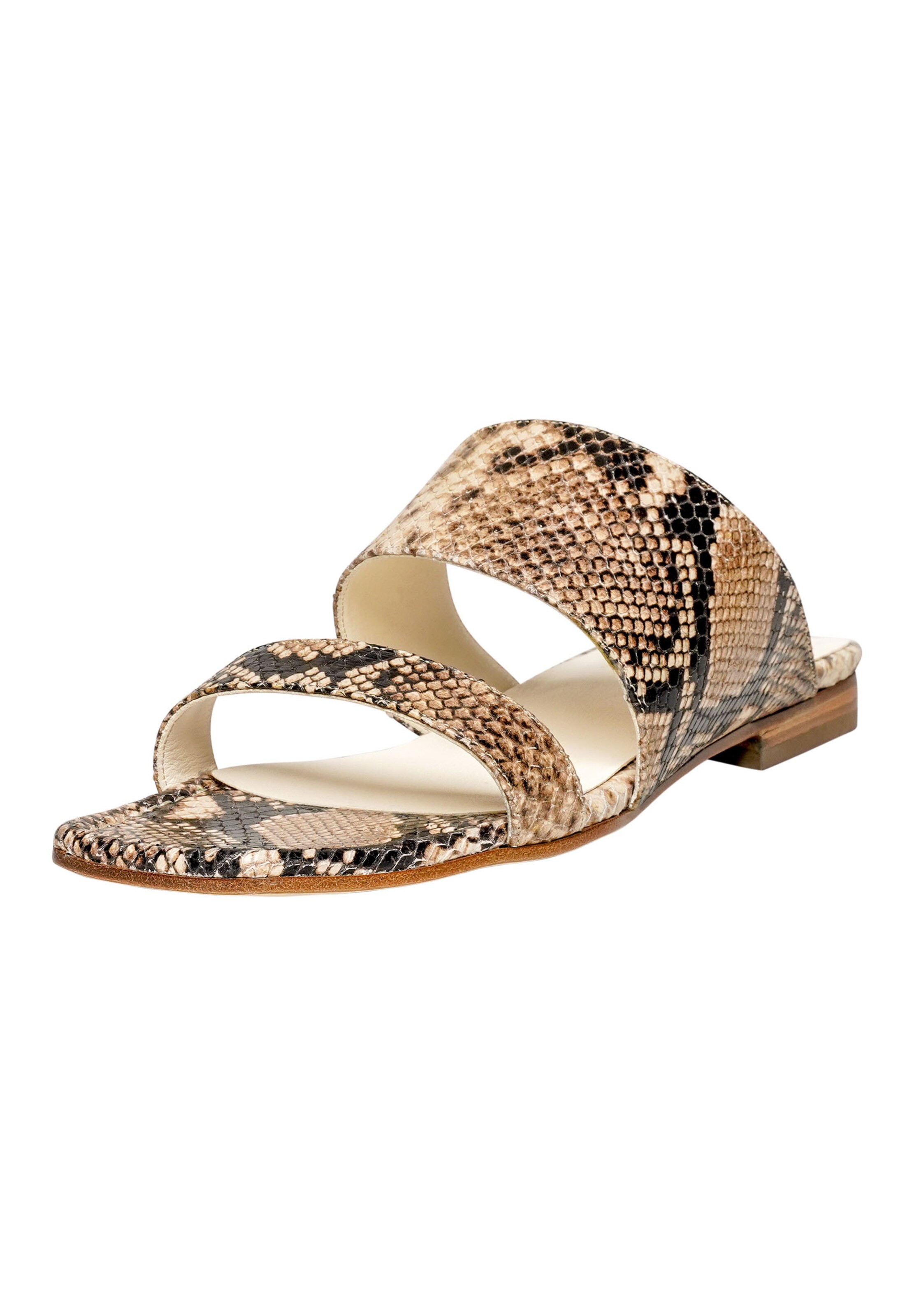 Frauen Pantoletten Henry Stevens Pantolette 'Harper DRS10' in Beige, Camel - FB10548 Frauen Pantoletten Henry Stevens Pantolette 'Harper DRS10' in Beige, Camel - FB10548