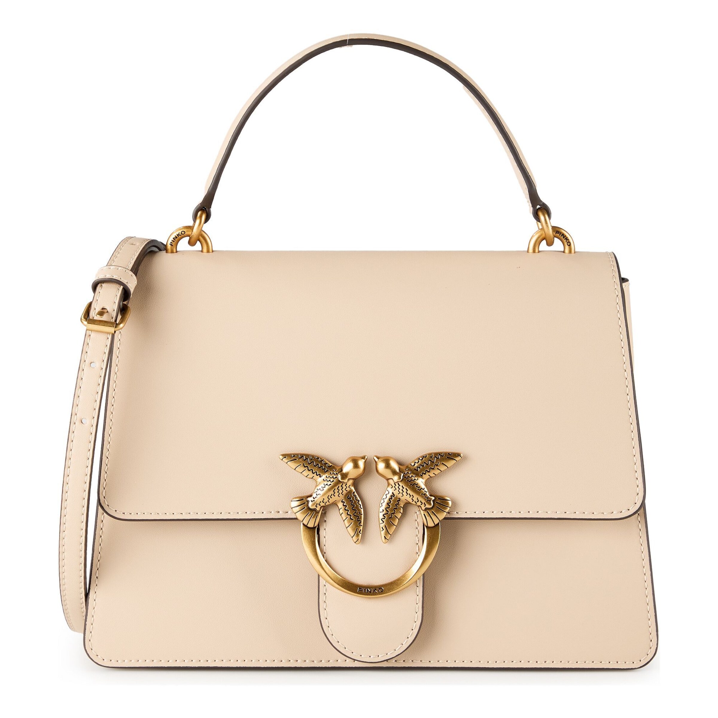 Borsa a mano 'Love One' di PINKO in beige: frontale