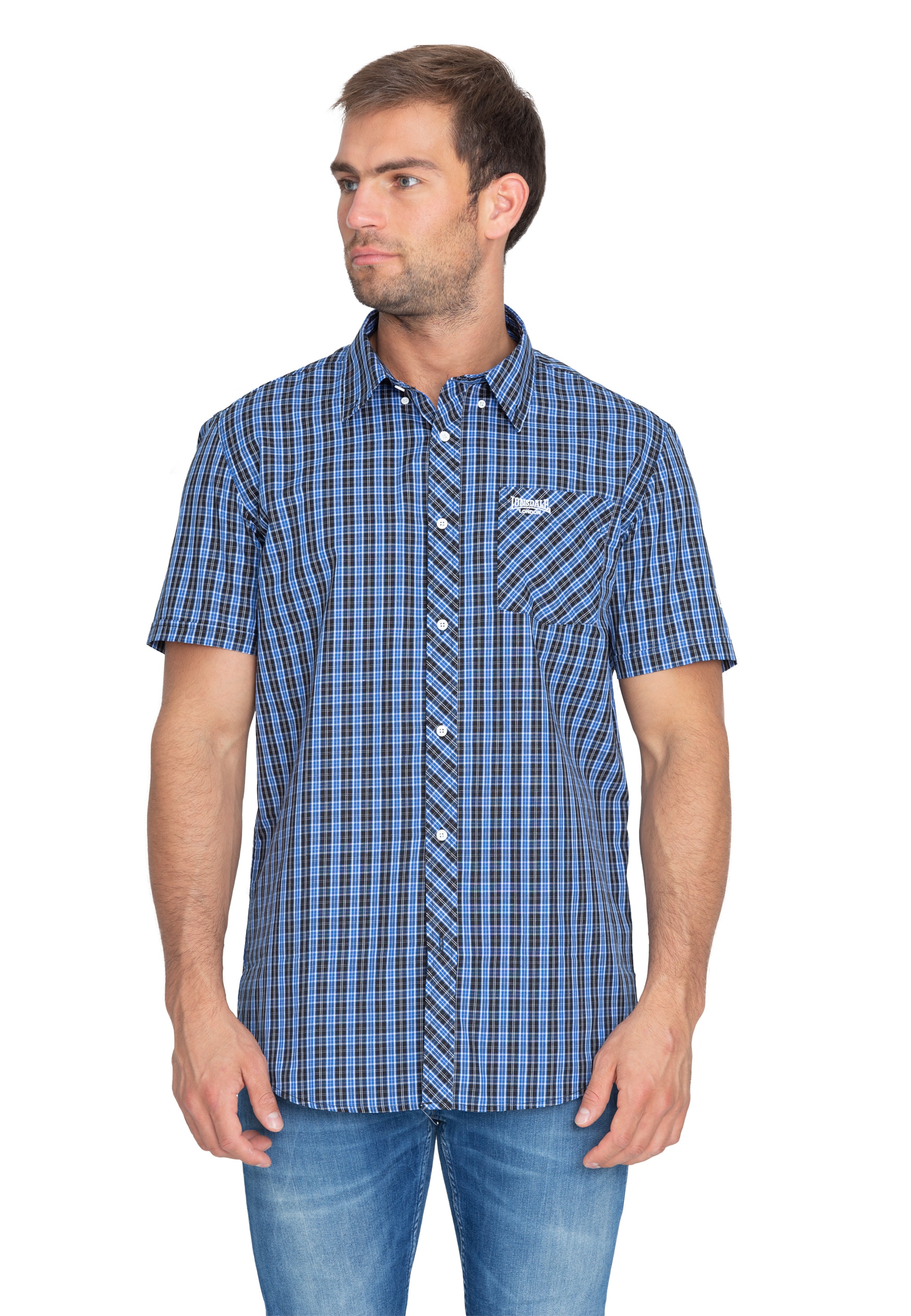 Regular fit Camicia 'Brixworth' di LONSDALE in blu: frontale