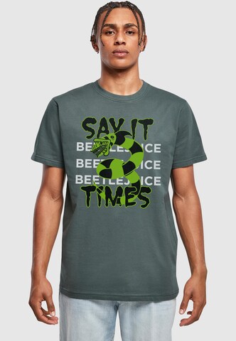ABSOLUTE CULT Shirt 'Beetlejuice - Kids Say it' in Green: front