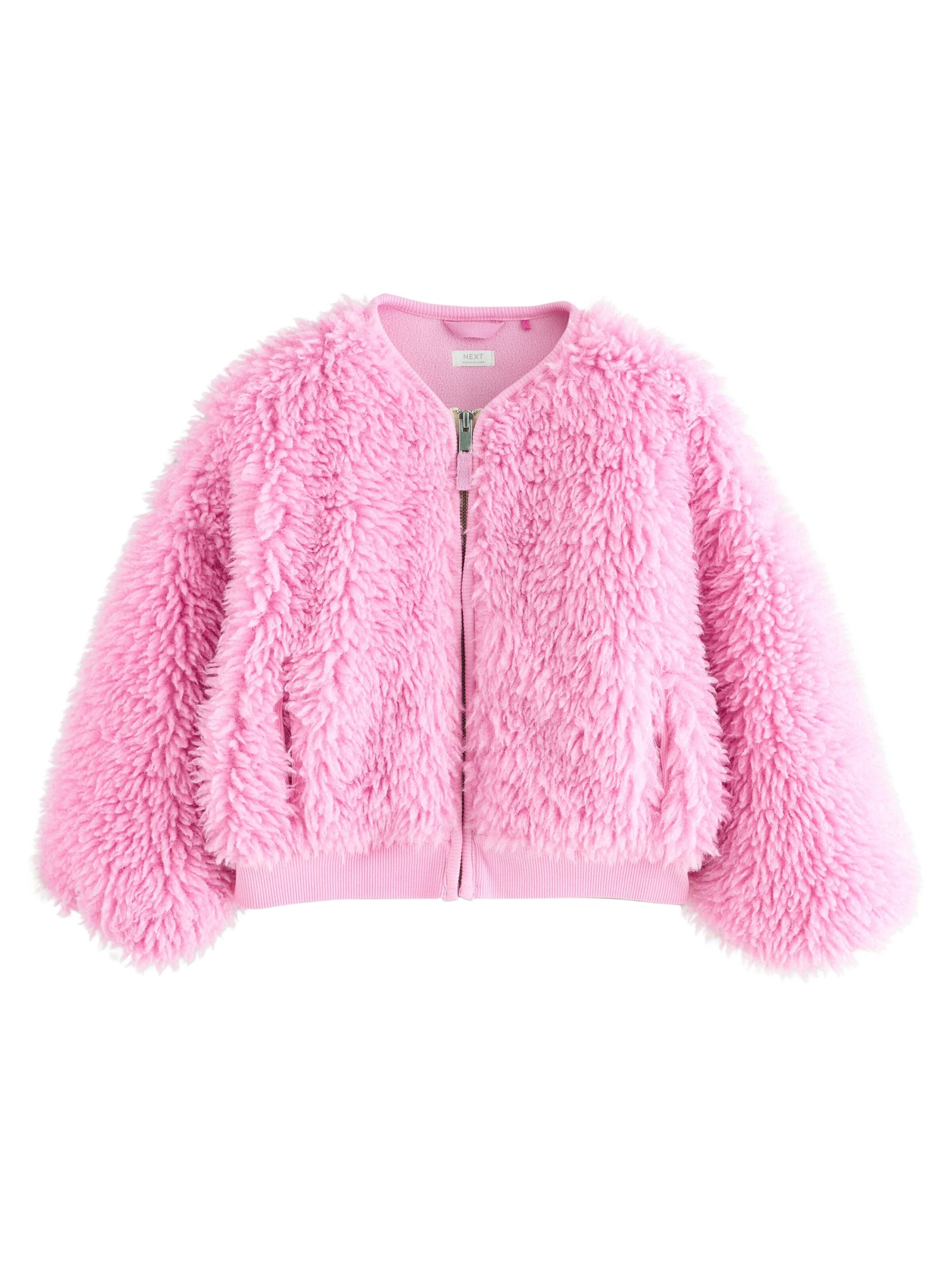 Next Fleece jacket in Pink: front