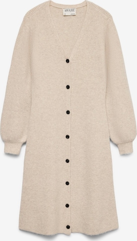 VERO MODA Strikkjole 'VMAWEVE' i beige: forside