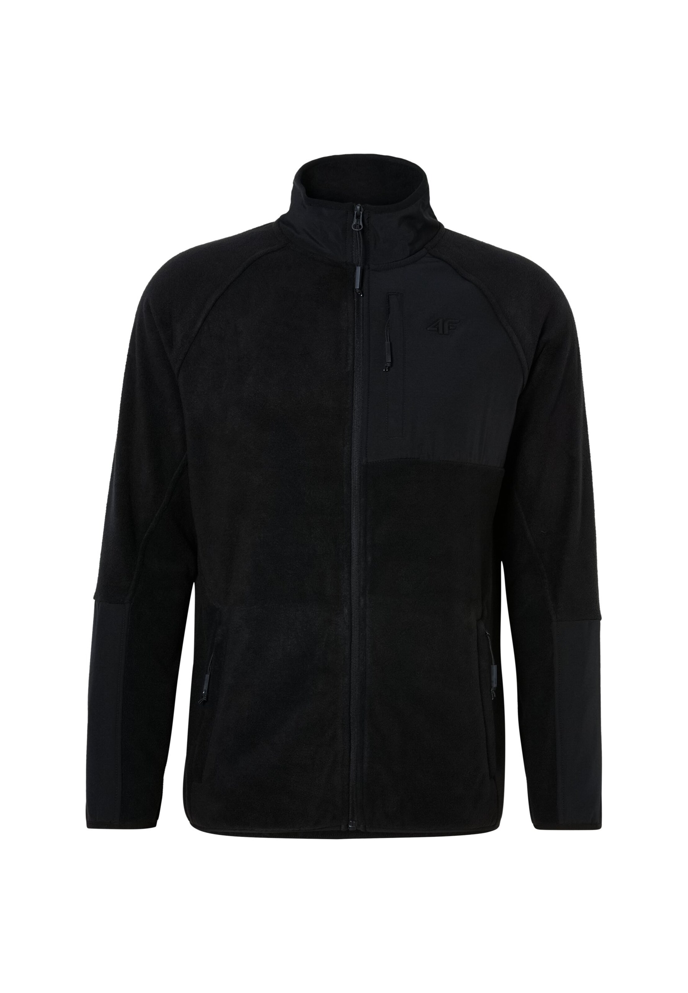 4F - Chaqueta polar funcional en negro: frente