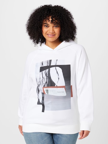 Calvin Klein Curve Sweatshirt in White: front