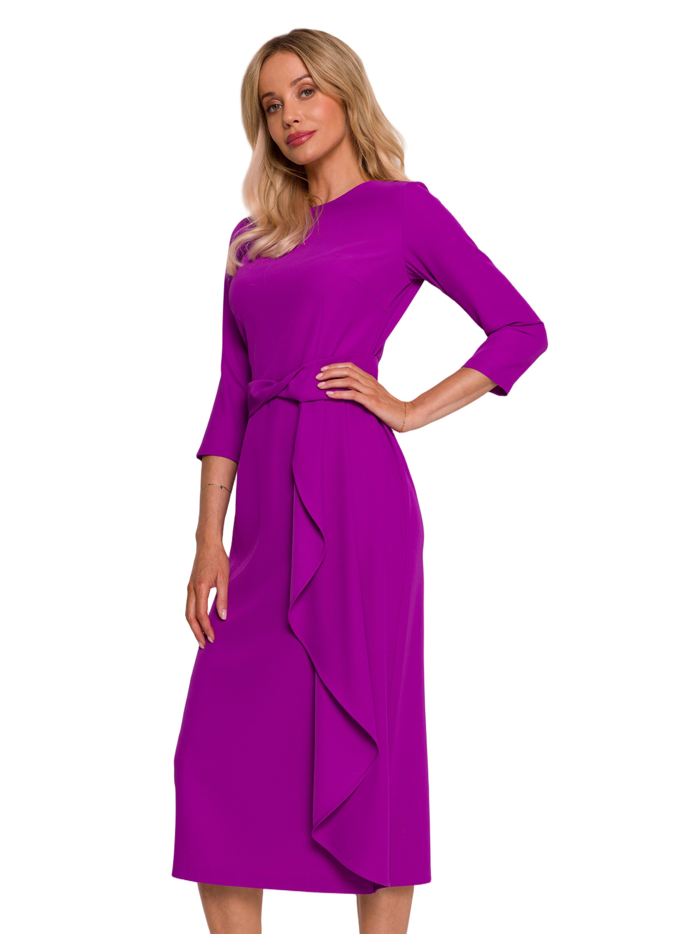 Stylove Sukienka 'Sukienka z falbaną' w kolorze fioletowy