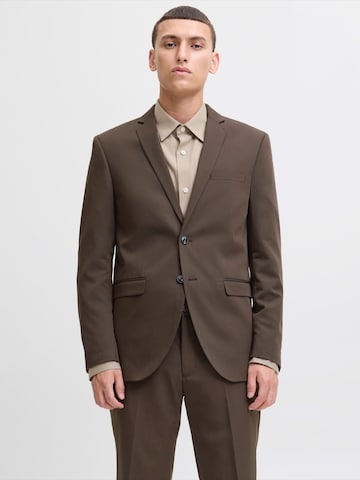 JACK & JONES Slim fit Business-colbert 'JPRFranco' in Bruin: voorkant