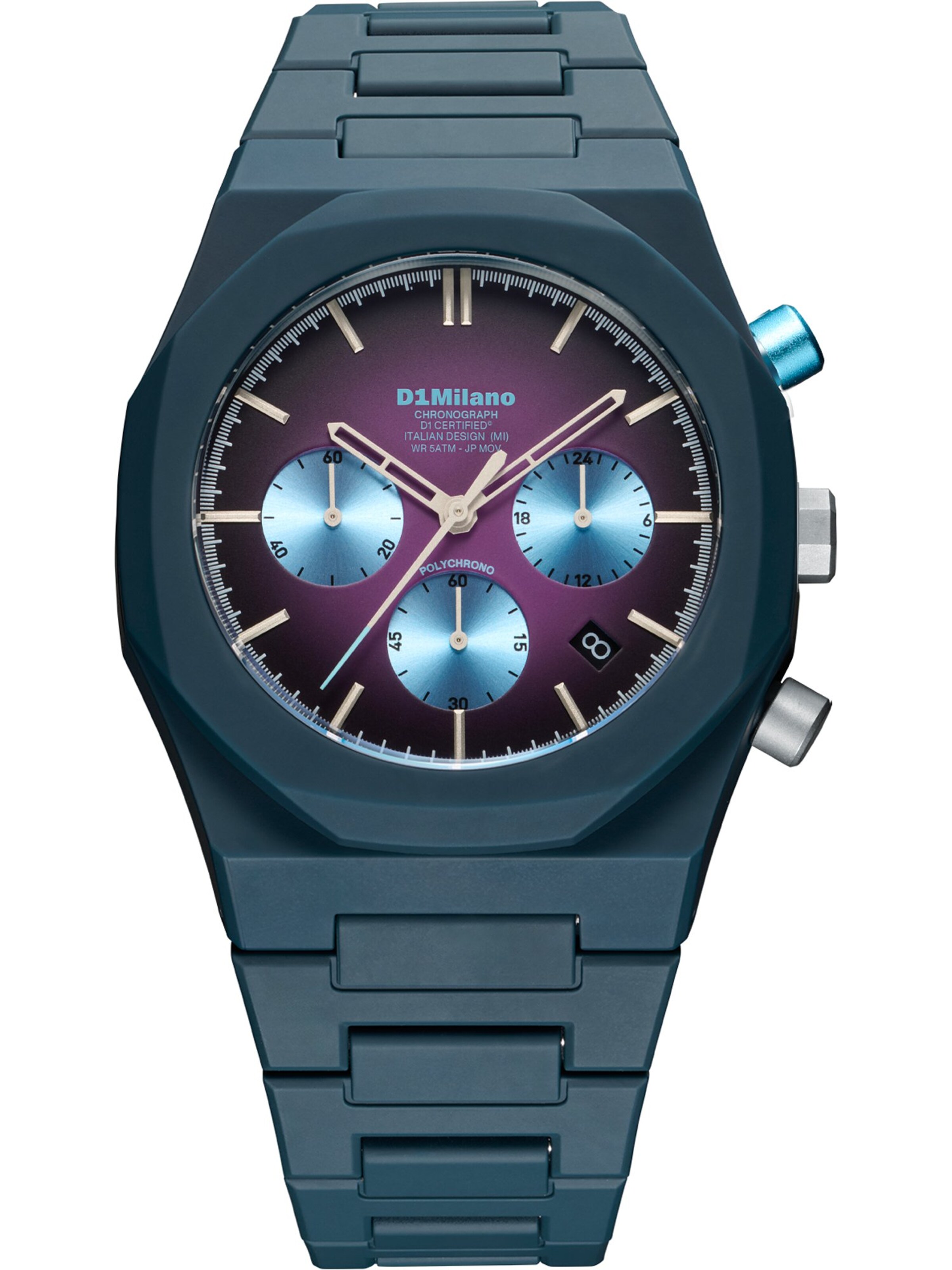 D1 Milano Uhr in Blau: Vorderseite