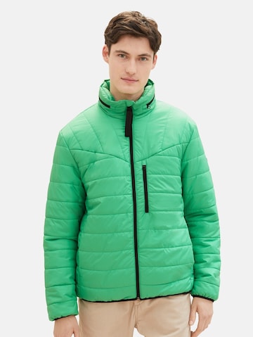 TOM TAILOR DENIM Prehodna jakna | zelena barva: sprednja stran