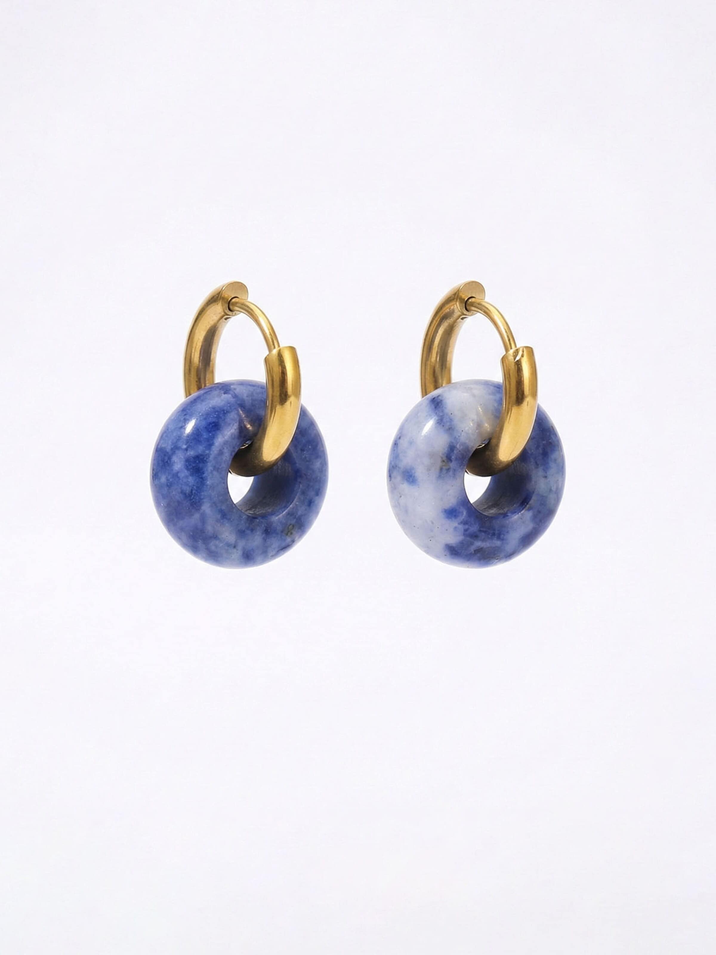Nemomatheo Earrings 'Himmelskreis' in Blue: front