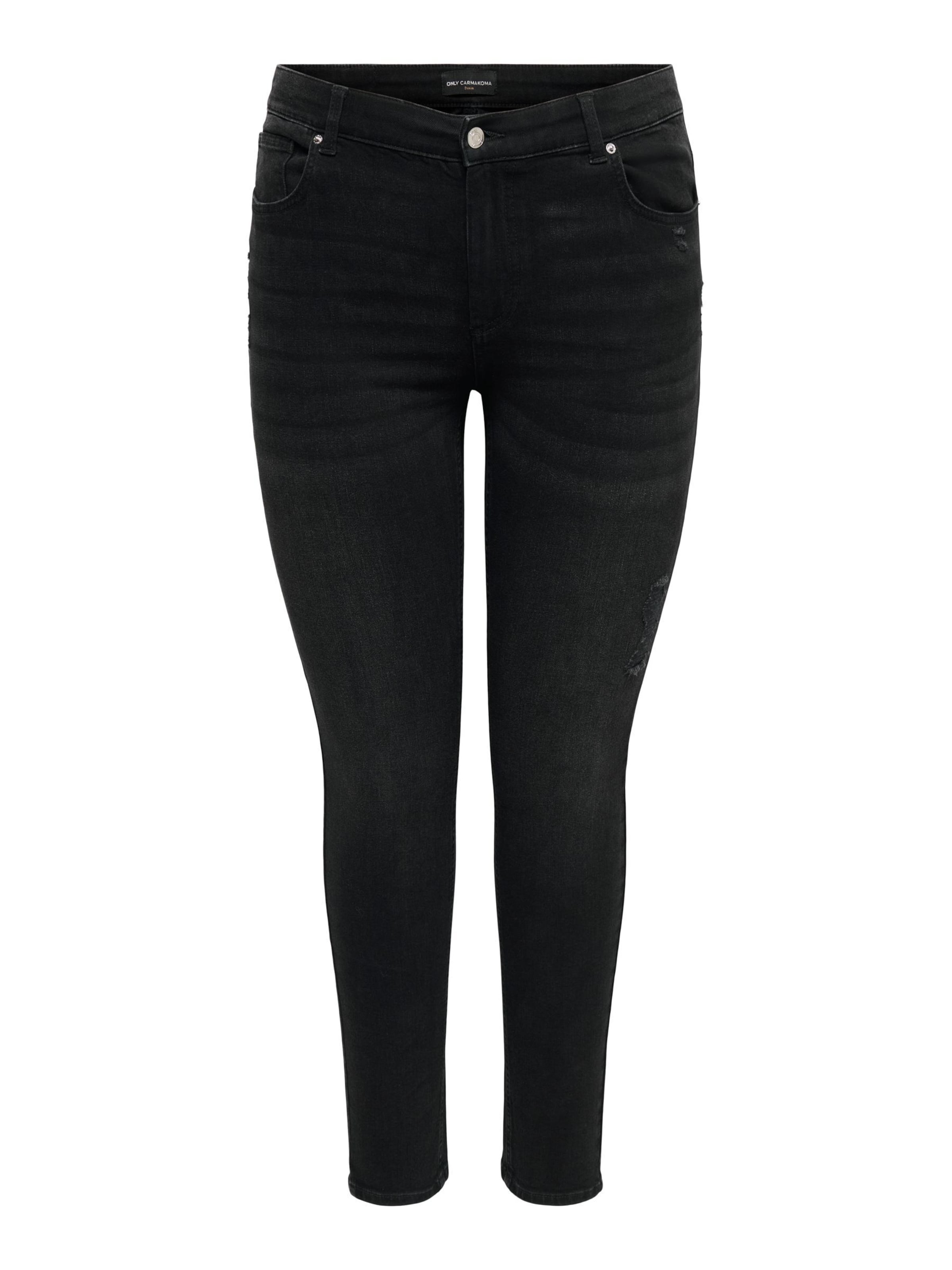 Skinny Jeans 'CARWilly' di ONLY Carmakoma in nero: frontale