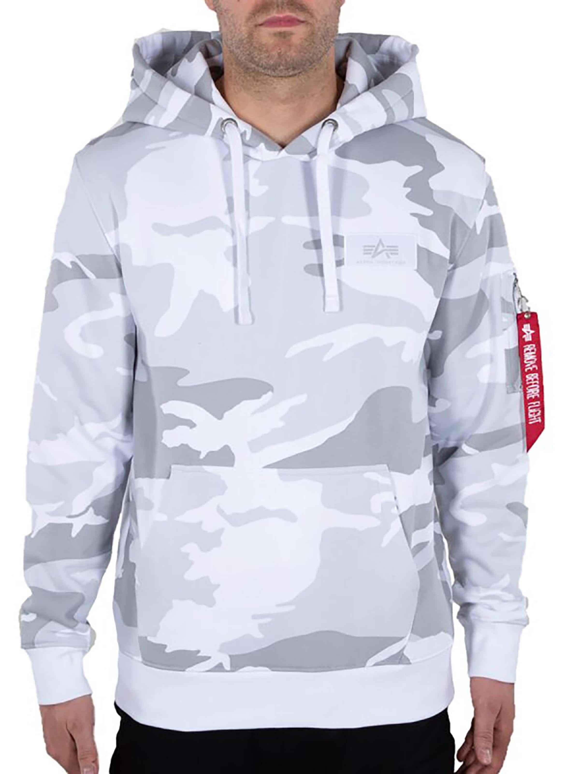 ALPHA INDUSTRIES Sweatshirt 'Back Print Camo' in Mixed colors: front
