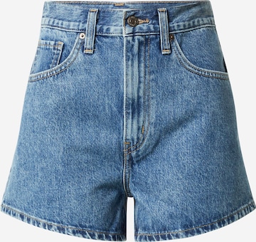 Jeans 'HIGH WAISTED MOM SHORT' de la LEVI'S pe albastru: față