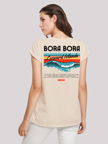 T-shirt 'Bora Bora Leewards Island' F4NT4STIC en beige : devant