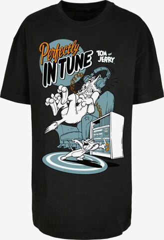 F4NT4STIC Shirt 'Tom und Jerry Perfectly In Tune' in Zwart: voorkant