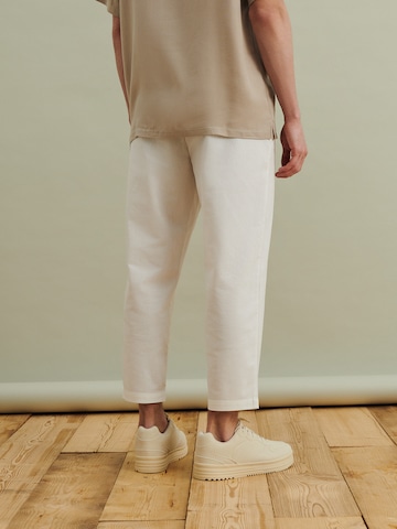 DAN FOX APPAREL Regular Trousers 'Laurin' in White