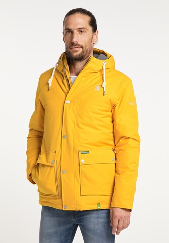 Schmuddelwedda Zimná bunda - Žltá: predná strana