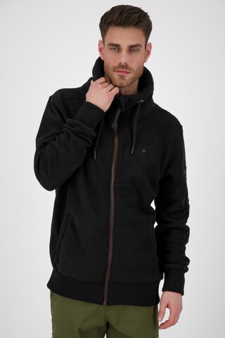 Alife and Kickin - Chaqueta polar 'EliasAK' en negro: frente