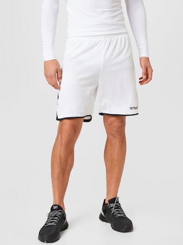 Hummel Normalny krój Spodnie sportowe 'Poly' w kolorze biały: przód