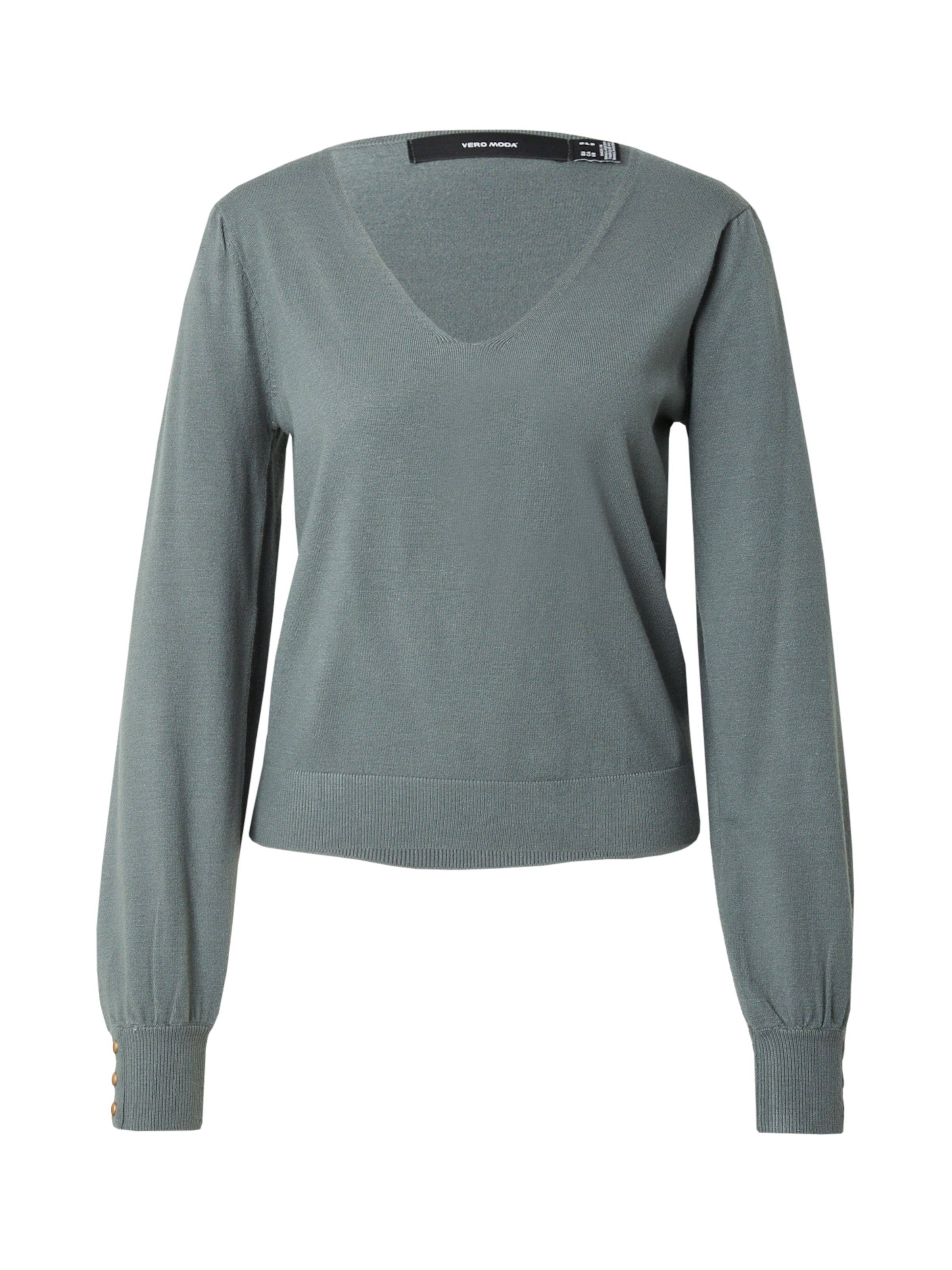 VERO MODA Sweater 'VMHOLLYKARIS' in Green: front