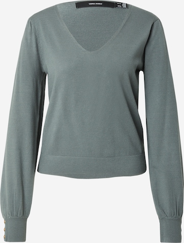 Pull-over 'VMHOLLYKARIS' VERO MODA en vert : devant