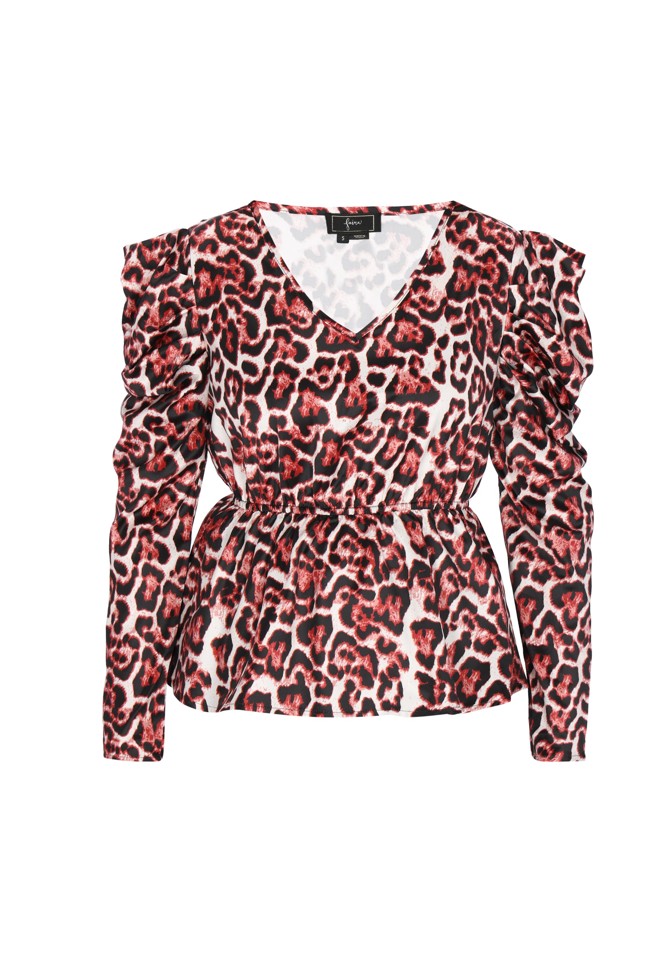 faina - Blusa 'Festive' en rojo: frente
